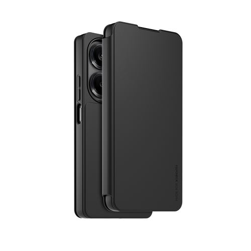Etui folio noir avec dragonne amovible pour Redmi Note 13 Pro 4G