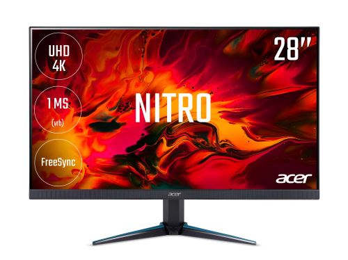 Acer Nitro VG280K bmiipx - VG0 Series - LED-monitor - 28 - 3840 x 2160 4K @ 60 Hz - IPS - 300 cd/m² - 4 ms - 2xHDMI, DisplayPort - luidsprekers - zwart