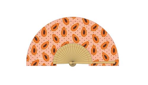 Eventail Fisura Papaye Fond Orange