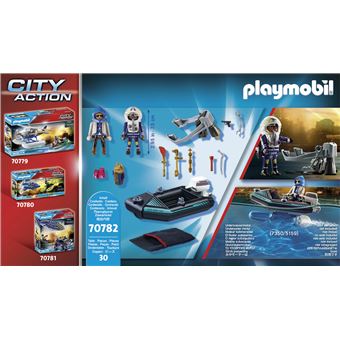 Playmobil City Action 70782 Policier avec réacteur dorsal et canoë