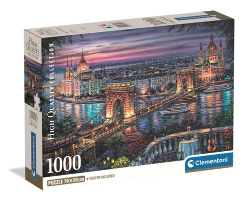 Puzzle 1000 pièces : Lumières du Danube Clementoni Puzzles