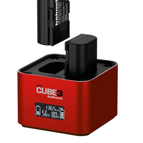 Chargeur double Hähnel ProCube3 pour batterie Canon LP-E6 E6N E6NH E6P LP-E8 et LP-E17 Rouge - Hähnel