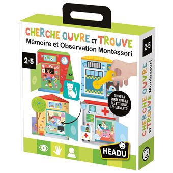 Headu Lernspiel Suchen Öffnen und Finden Montessori Gedächtnis und Beobachtung - 1