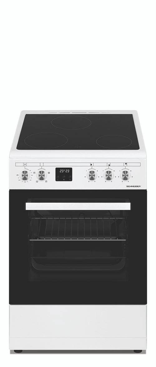 Cuisinière Vitrocéramique Schneider Sccv53W 7415 W Blanc