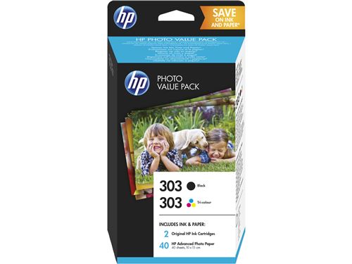 HP 303 Z4B62EE BLACK+COLOUR + 40 10X15 PHOTO PAPER