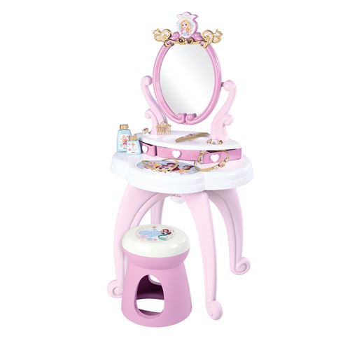 Jeu de coiffure Smoby Coiffeuse Disney Princess 2 en 1 avec tabouret