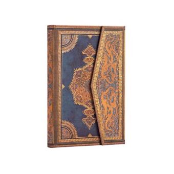 Carnet à couverture rigide Paperplanks mini ligné Reliure Safavide indigo - 1