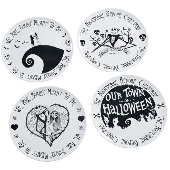 Pack de 4 assiettes Funko Nightmare Before Christmas We Are Simply Meant