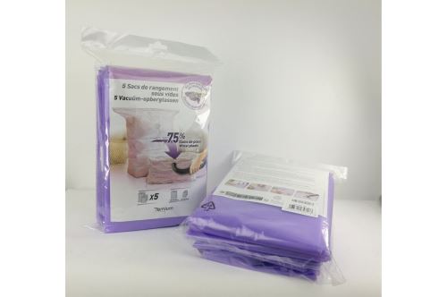 Pack de 5 housses de rangement sous vide Temium