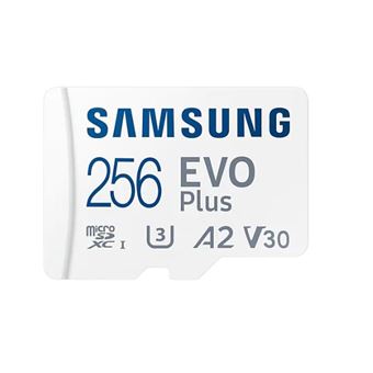 Carte mémoire micro SDXC Samsung Evo Plus 256 Go Blanc - 1