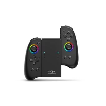 Manette Joycon RGB Power data Ibroz pour Nintendo Switch et Nintendo Switch OLED Noir