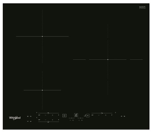 Whirlpool Table Induction, Noir, 60Cm, 3 Zones Dont 1 Double-Zone De 28Cm, 3 Boosters Dont 1 De 3600W