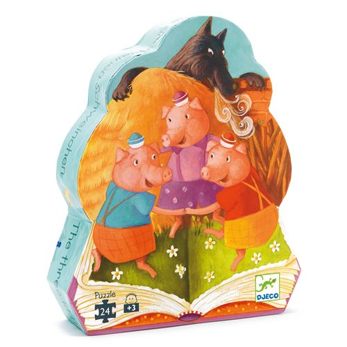 Djeco Puzzle Les 3 Petits Cochons 24 Pièces