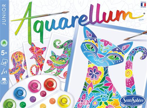 Dessin et coloriage enfant Aquarellum Junior Chats