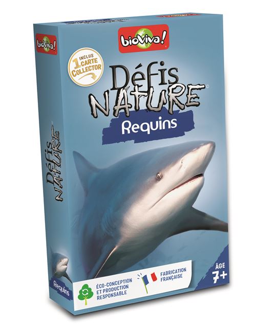 Boite de Jeu de cartes Bioviva Défis Nature Requins