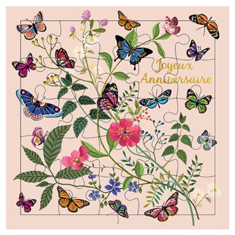 CARTE PUZZLE PAPILLONS