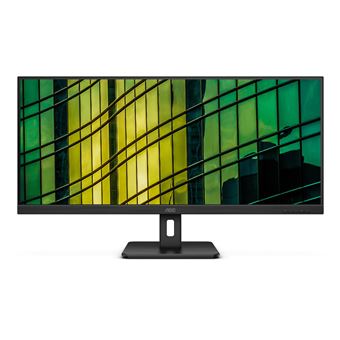 AOC Essential-line U34E2M/BK - Écran LED - 34" - 3440 x 1440 WQHD @ 100 Hz - VA - 300 cd/m² - 4000:1 - 4 ms - 2xHDMI, DisplayPort - noir mat - 1