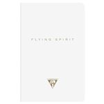 Carnet piqûre textile Clairefontaine Flying Spirit 9 x 14 cm 96 pages Blanc