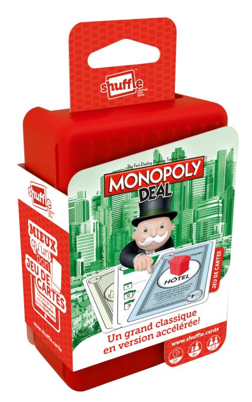 Jeu de cartes Cartamundi Shuffle Monopoly Deal Jeux classiques