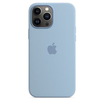 Coque en silicone avec MagSafe pour iPhone 13 Pro Max Bleu brume