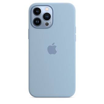 Coque en silicone avec MagSafe pour iPhone 13 Pro Max Bleu brume