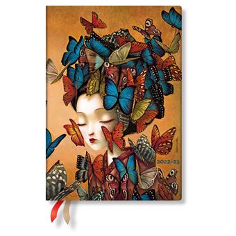 Agenda scolaire Paperblanks 2022 2023 1 Jour par page Madame Butterfly Midi