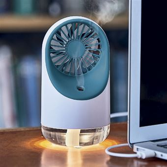 Refroidisseur D'air Portable, Ventilateur évaporatif Avec 3 Ventilateurs Mini Ventilateur De Bureau Avec Brumisateur Et Veilleuse Noir 97270879 Refroidisseur D'air Portable, Ventilateur évaporatif Avec 3 Ventilateurs Mini Ventilateur De Bureau Avec Brumisateur Et Veilleuse Noir 97270879