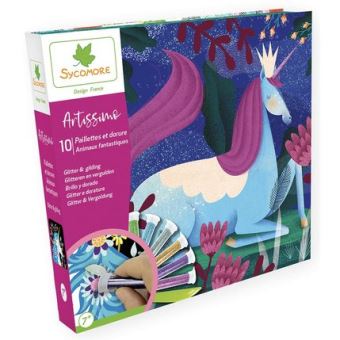 Kit créatif Au Sycomore Artissimo Paillettes et Dorures Animaux Fantastiques