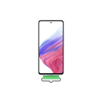 Coque en silicone pour Samsung Galaxy A53 5G avec lanière blanc