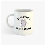 Mug Kapsul Travail Le travail Chat m'énerve