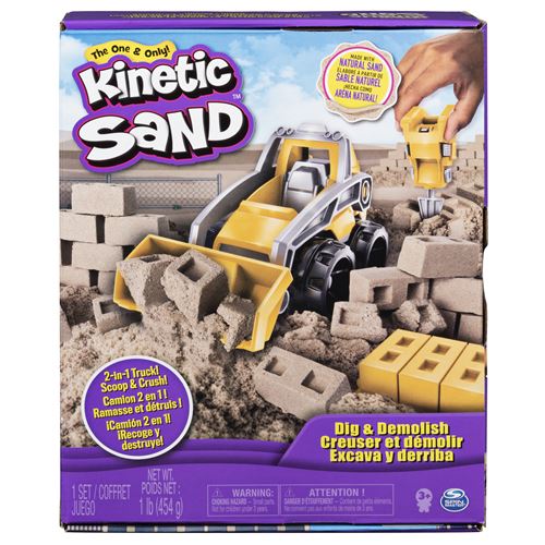 Kinetic Sand Pâte À Modeler Coffret Chantier Creuser Et Démolir