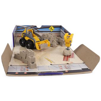 Pâte à modeler Kinetic Sand Coffret Chantier Creuser et Démolir