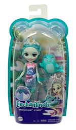 Poupée Enchantimals Naddie et Sword 15 cm Bleu