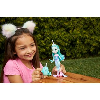 Poupée Enchantimals Naddie et Sword 15 cm Bleu