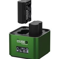 Chargeur double Hähnel ProCube3 pour batterie Fujifilm NP-W126/S et NP-W235 Vert