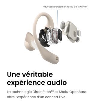 Ecouteurs sans fil Bluetooth Shokz OpenFit Beige