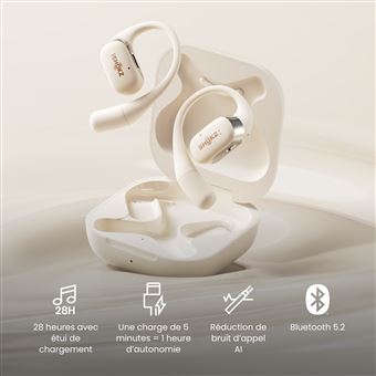 Ecouteurs sans fil Bluetooth Shokz OpenFit Beige