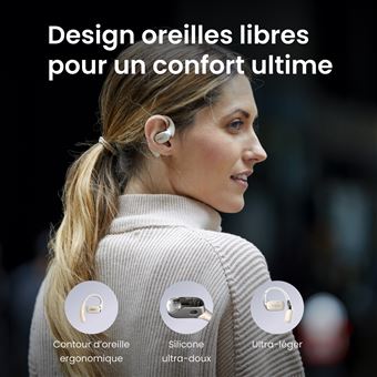 Ecouteurs sans fil Bluetooth Shokz OpenFit Beige