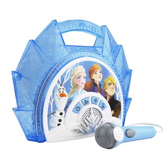 Braxel – Kit Karaoké Bluetooth La Reine Des Neiges – 2 Micros – Effets Vocaux – LED – Dès 3 Ans