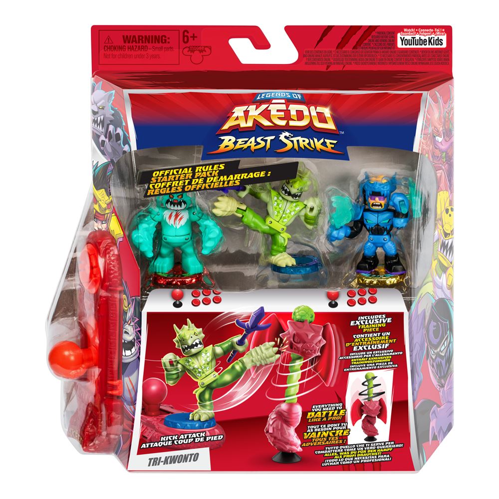 Figurines Akedo Starter Pack Beast Strike Figurine Pour Enfant