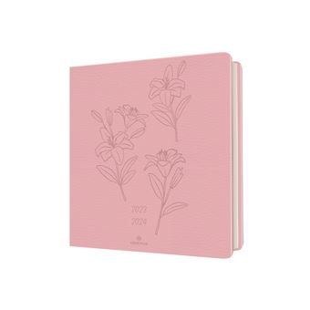 Agenda scolaire semainier Oberthur 2023 2024 PEFC S/S 16 x 16 cm Summerside Rose