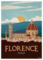 Affiche Sergeant Paper Florence 30x42 cm Edition limitée signée