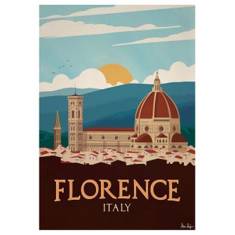 Affiche Sergeant Paper Florence 30x42 cm Edition limitée signée