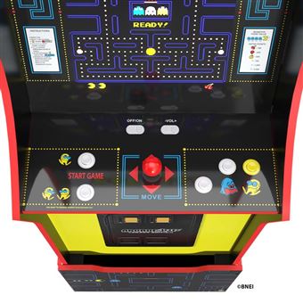 Borne d’arcade de 12 jeux Evolution Edition Bandai Namco Legacy avec rehausseur Pac-Man