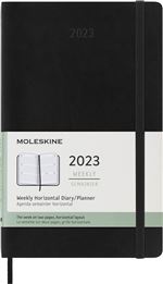 Agenda scolaire Moleskine 2022 2023 Semainier Horizontal grand format Rigide Noir