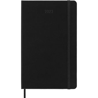 Agenda scolaire Moleskine 2022 2023 Semainier Horizontal grand format Rigide Noir