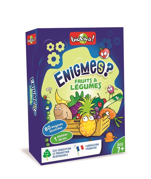 Jeu de cartes Bioviva Enigmes Fruits et Légumes