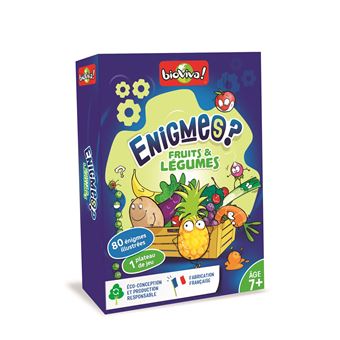 Jeu de cartes Bioviva Enigmes Fruits et Légumes