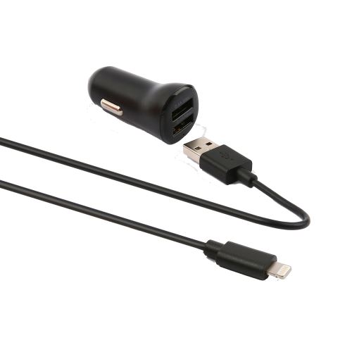Shot - Pack Voiture pour Ecouteurs BeatsX (Cable Chargeur Metal Lightning +  Double Adaptateur Allume Cigare + Support Magnetique) - Batterie téléphone  - Rue du Commerce