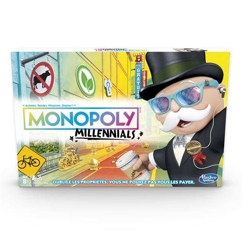 Jeu classique Monopoly Millennials État correct - Monopoly reconditionné disponible sur Fnac